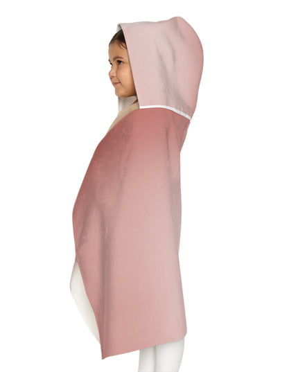 Rose Red Fade Youth Hooded Towel, 24" x 48"