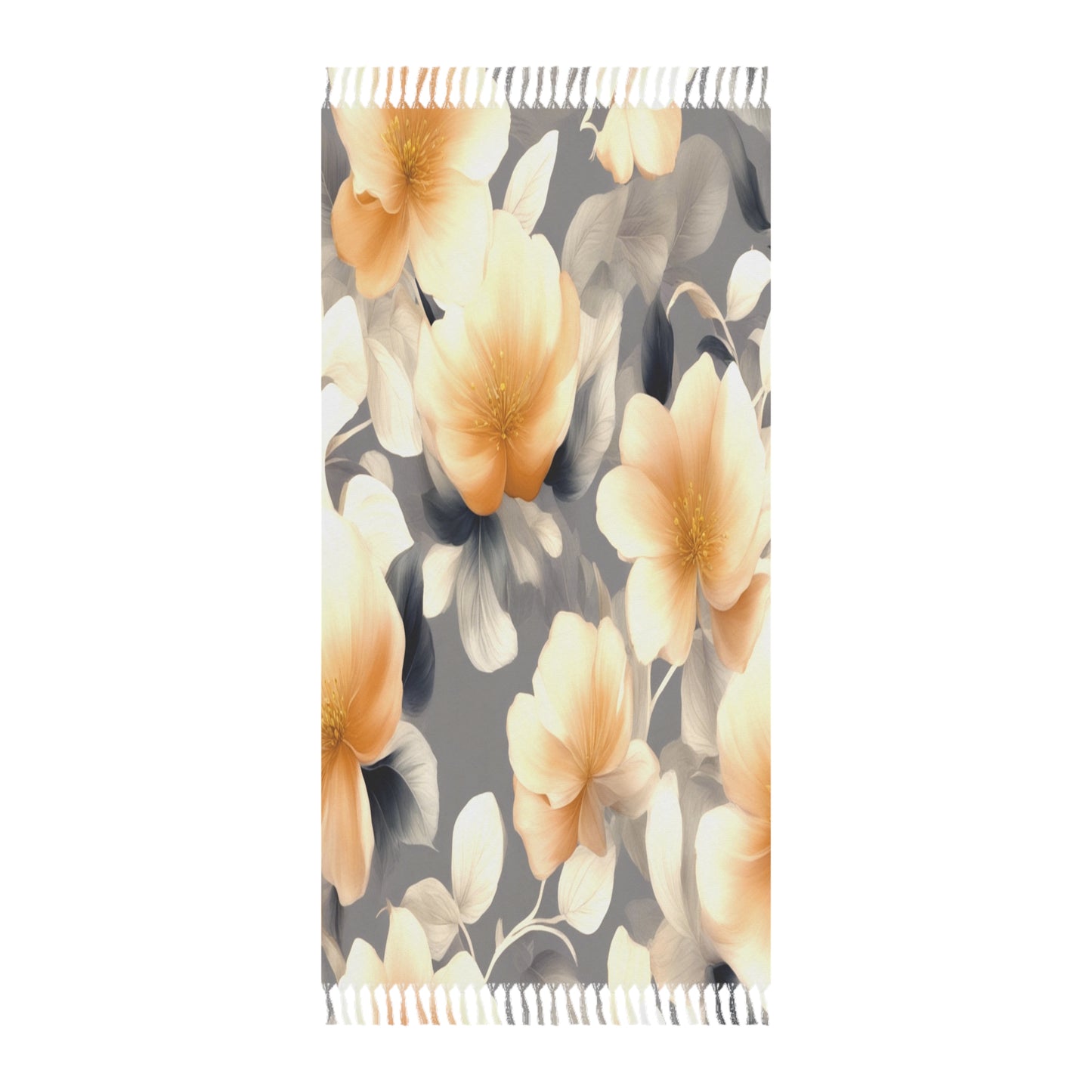 Soft Blossom Floral Bunch 38" × 81" Boho Beach Cloth