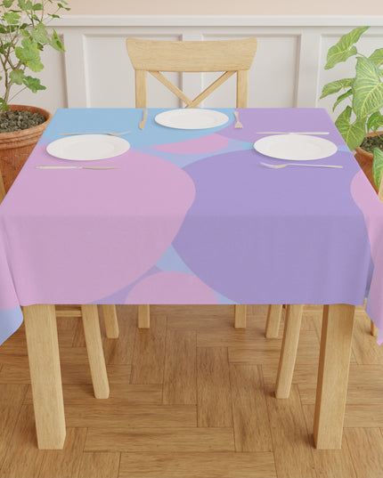 Pastel Purple and Mauve Patches Tablecloth, 55" x 55"