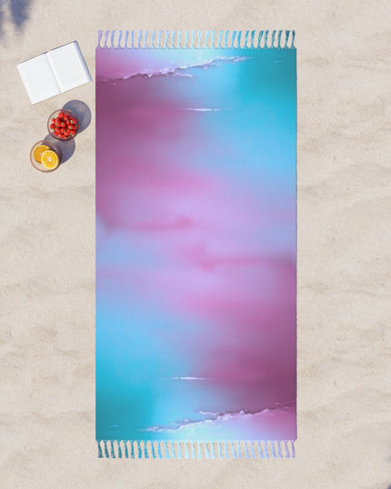 Wine Sea Blue Fog 38" × 81" Boho Beach Cloth