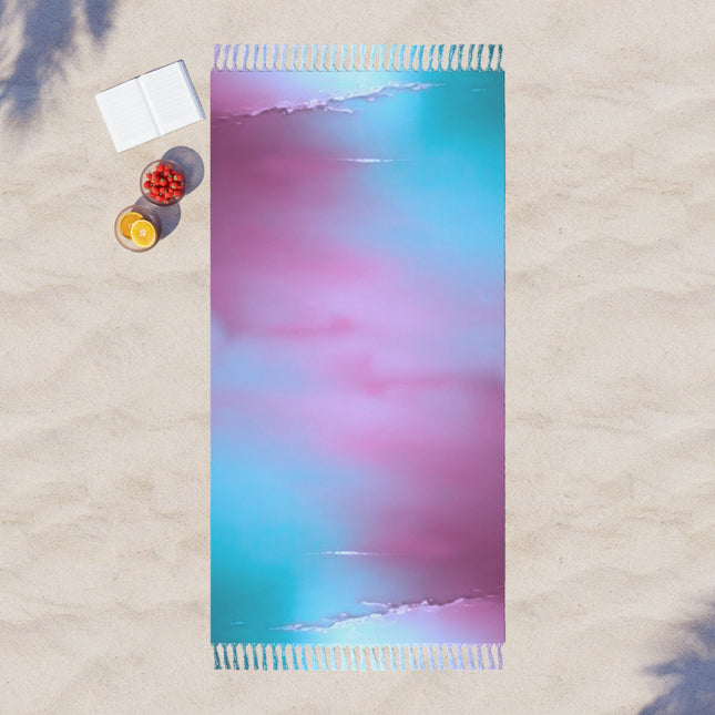 Wine Sea Blue Fog 38" × 81" Boho Beach Cloth