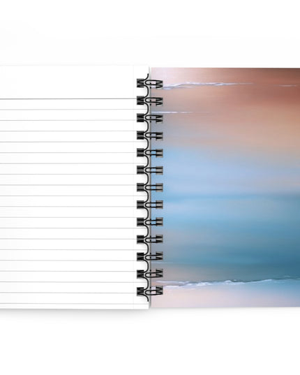 Blue Sea Peach Fog Spiral Bound Journal, 5" x 7" 150 pages
