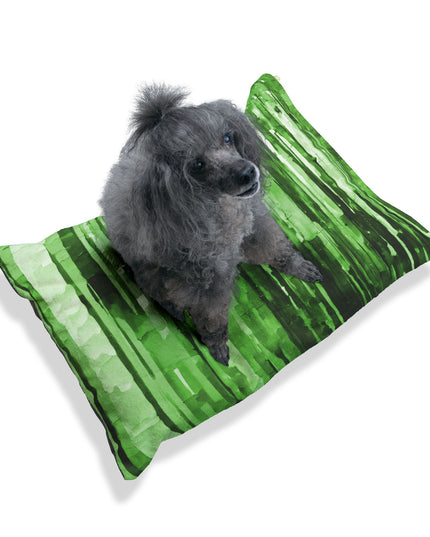 Striped Mint Pastels 28" × 18" Pet Bed