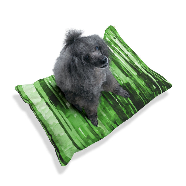 Striped Mint Pastels 28" × 18" Pet Bed