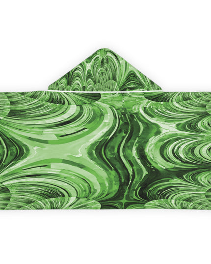 Uzi Spiral Mint Pastel Youth Hooded Towel, 24" x 48"