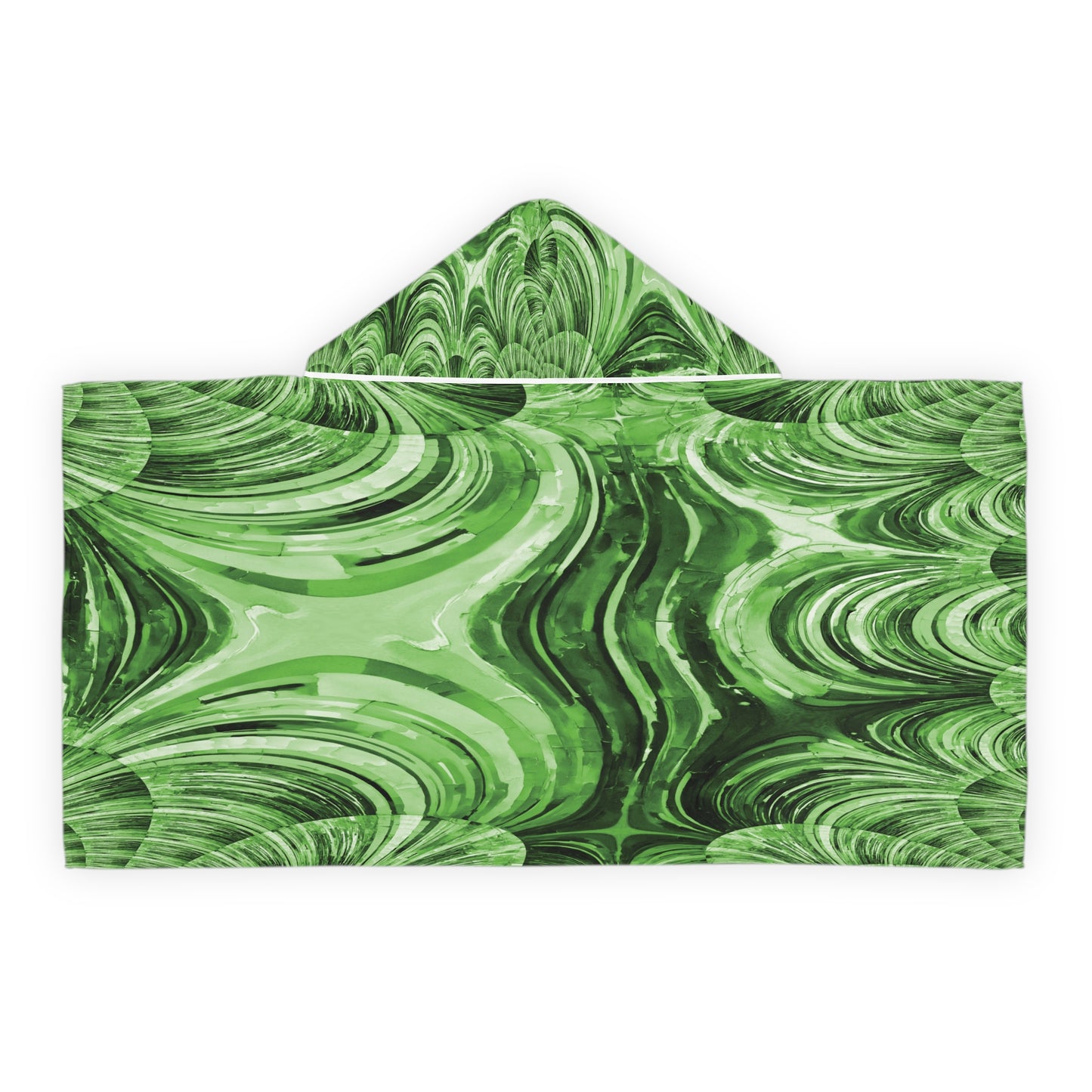 Uzi Spiral Mint Pastel Youth Hooded Towel, 24" x 48"