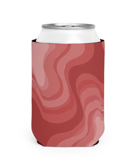 Power Red Wavey 12 oz Can Cooler Sleeve