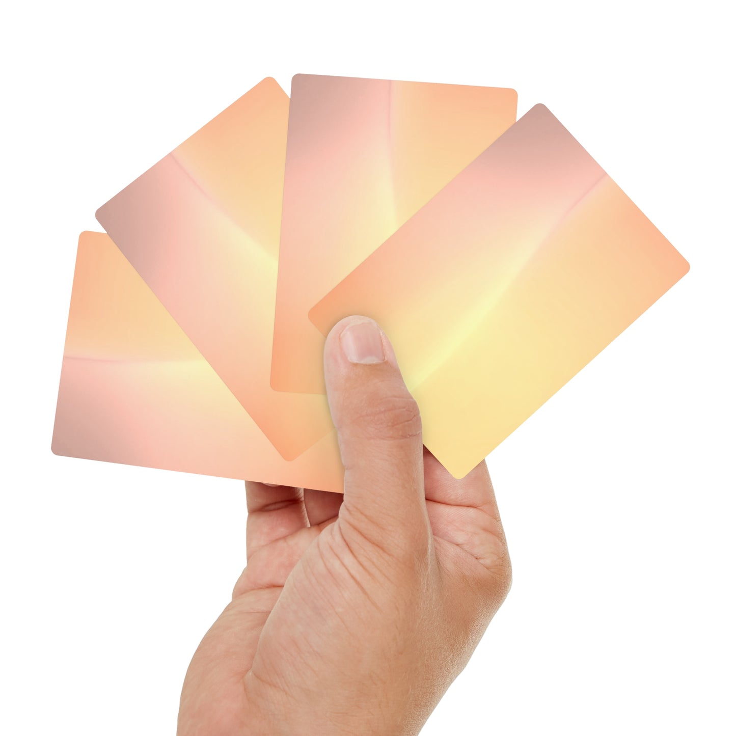 Hot Peach Fade Poker Cards