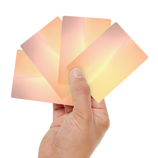 Hot Peach Fade Poker Cards
