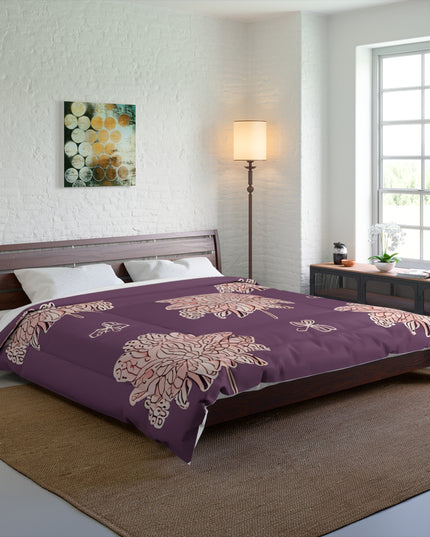 Pink Floral Butterflies 104" × 88" Comforter