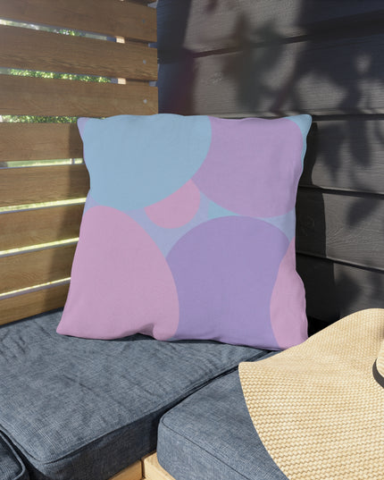 Pastel Purple and Mauve Patches 18" x 18" Outdoor Pillows