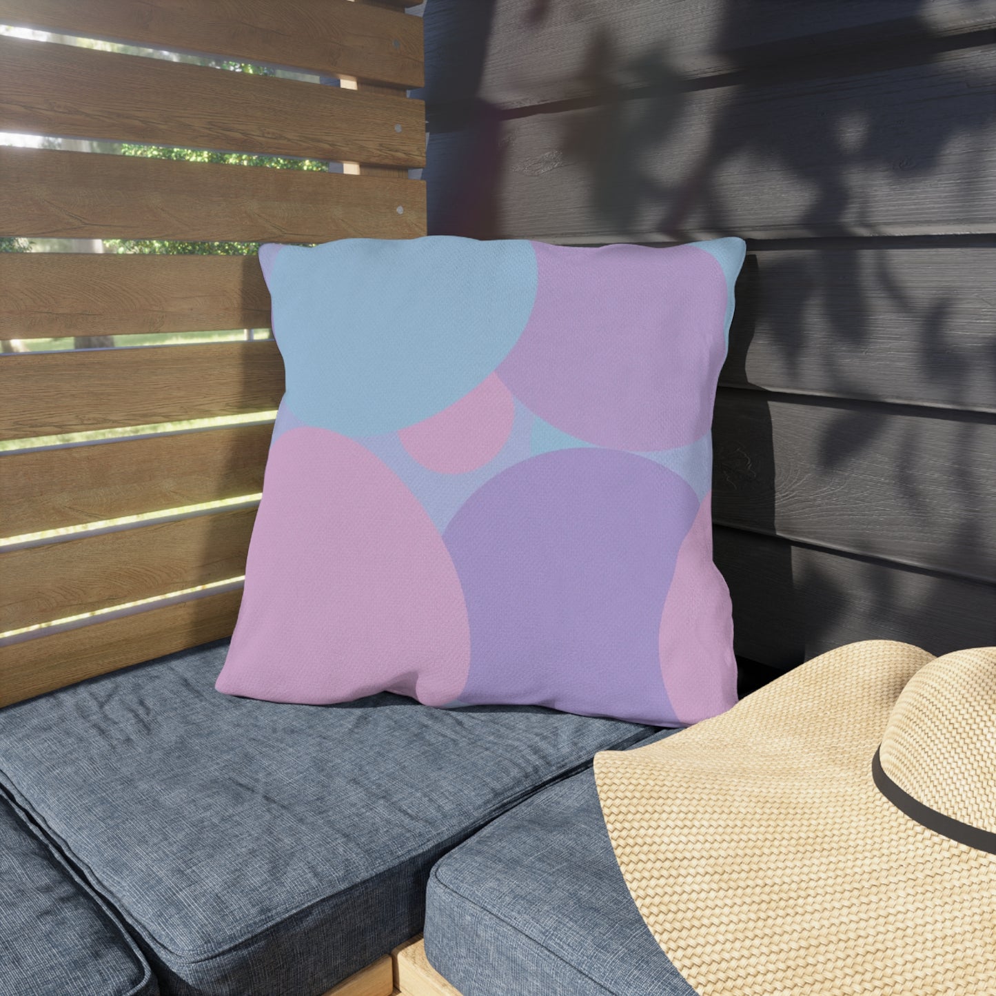 Pastel Purple and Mauve Patches 18" x 18" Outdoor Pillows
