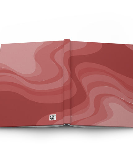Power Red Wavey 5.75" x 8" Hardcover Journal Matte with 150 lined pages