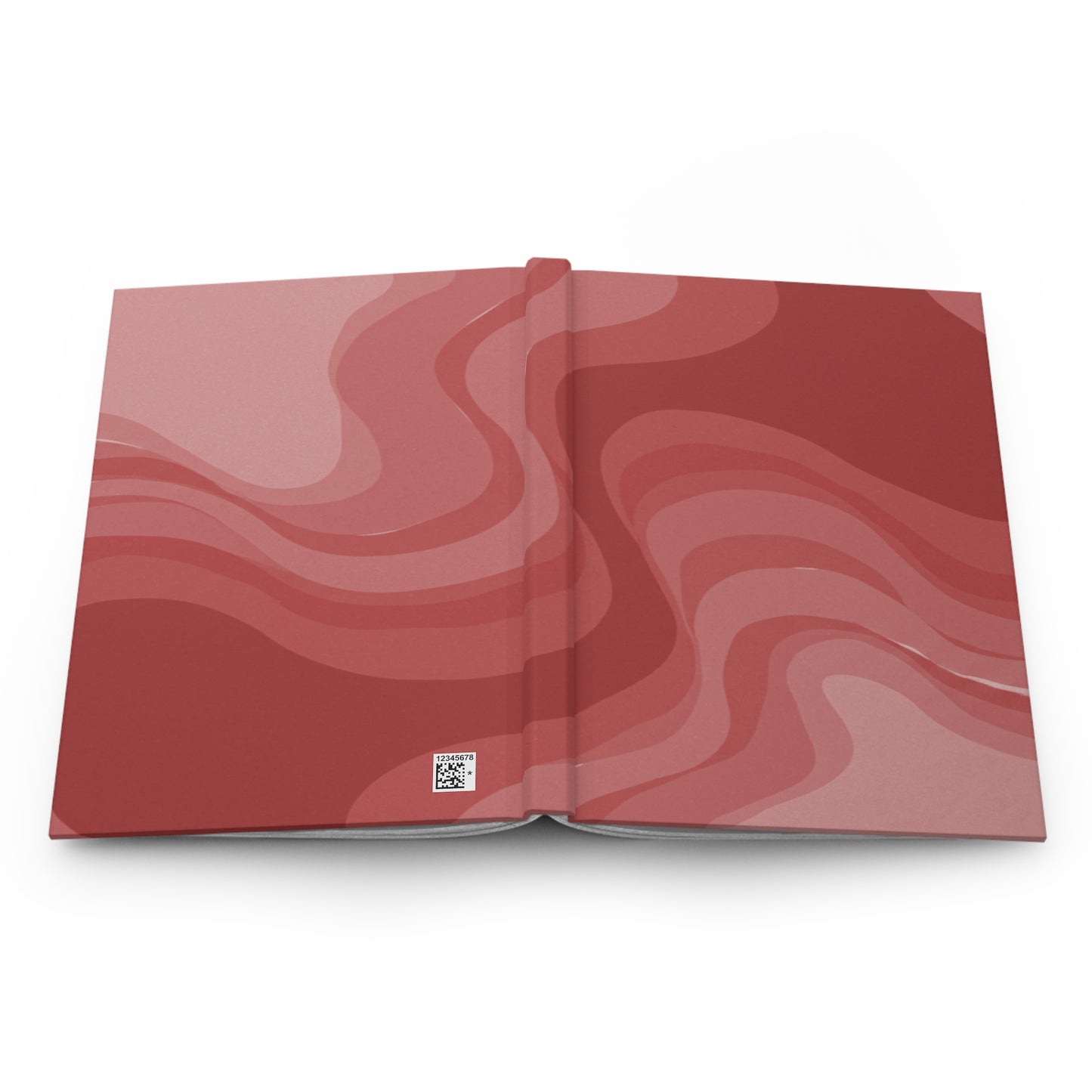 Power Red Wavey 5.75" x 8" Hardcover Journal Matte with 150 lined pages