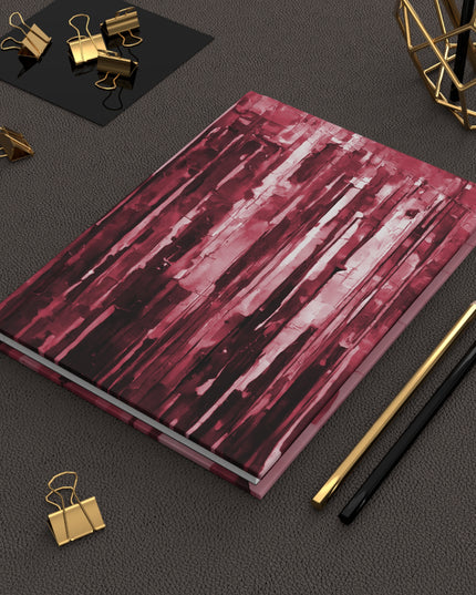 Striped Ruby 5.75" x 8" Hardcover Journal Matte with 150 lined pages