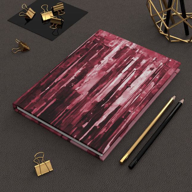 Striped Ruby 5.75" x 8" Hardcover Journal Matte with 150 lined pages