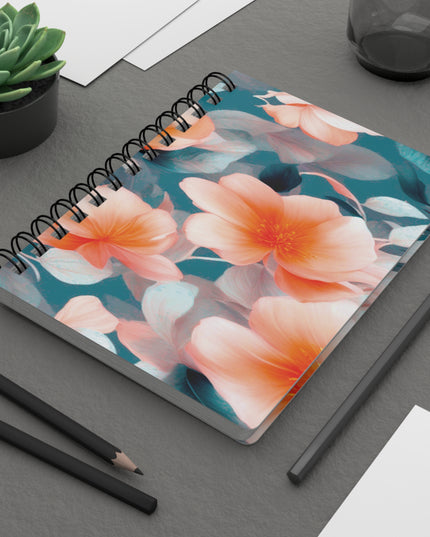 Orange Blossom Floral Bunch Bound Journal, 5" x 7" 150 pages