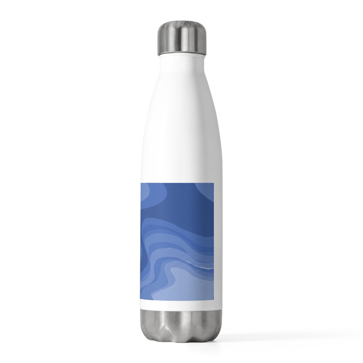 Deep Blue Wavey 20oz Insulated Water Bottle