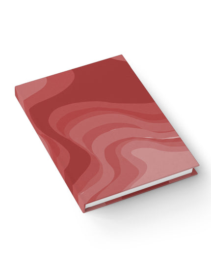 Power Red Wavey 5" x 7" Journal - 128 Blank pages