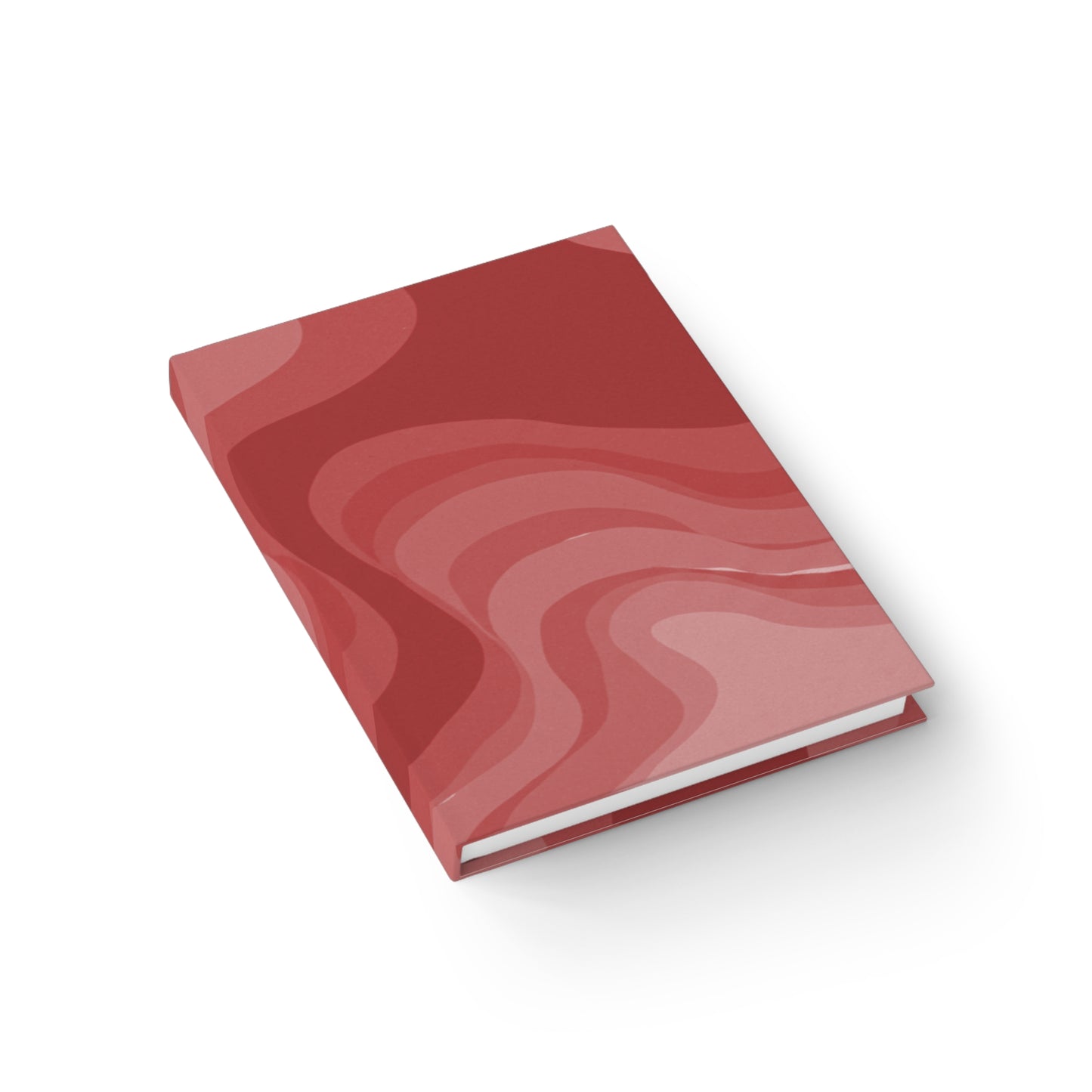 Power Red Wavey 5" x 7" Journal - 128 Blank pages
