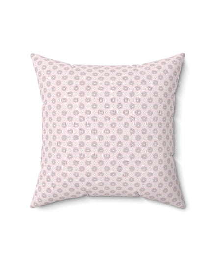 Pink Mornings Star-crossed Bodies Faux Suede Square Pillow, 16" x 16"