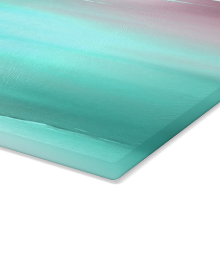 Green Sea Lavender Fog Glass Cutting Board, 11" x 15"