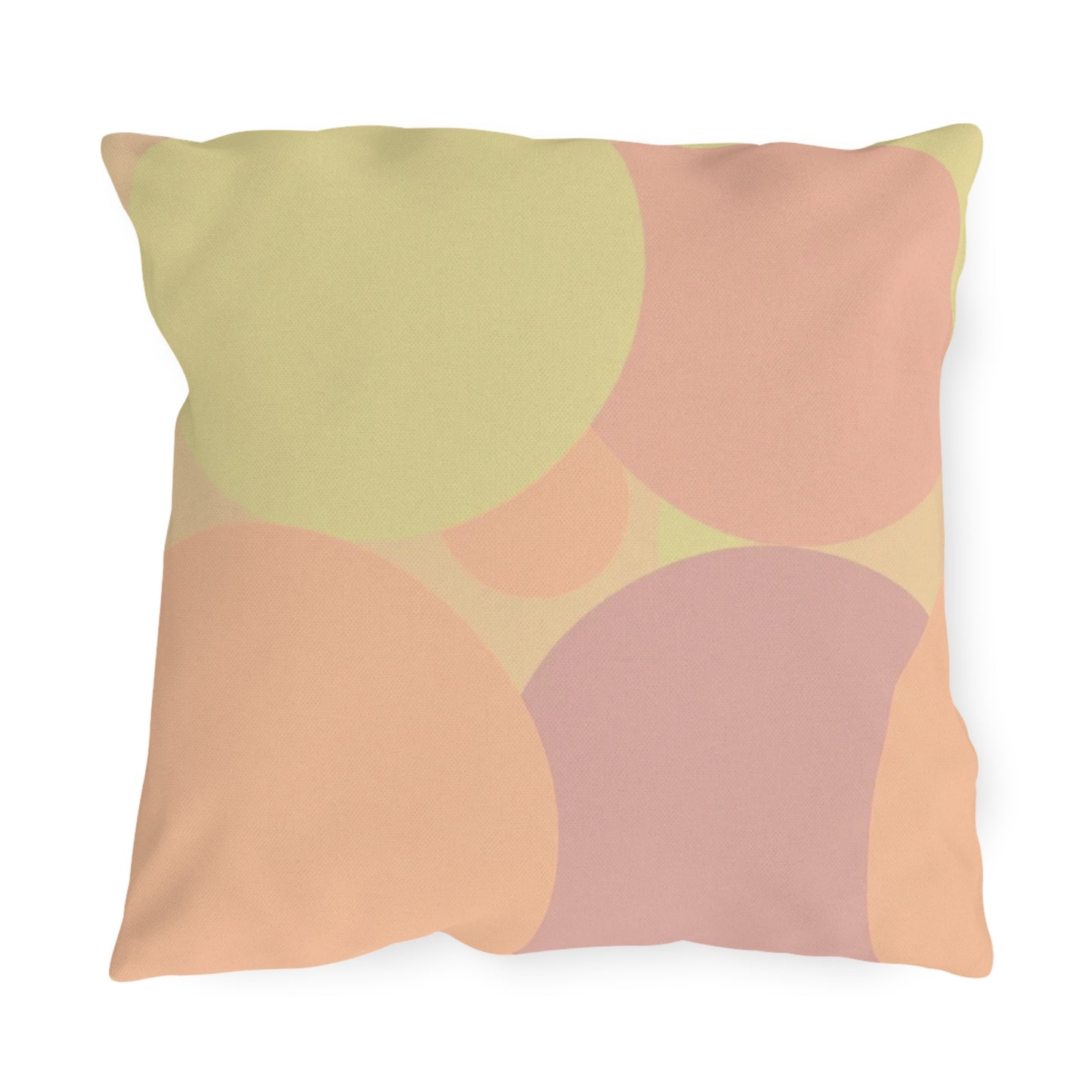 Pastel Hot Peach Patches 18" x 18" Outdoor Pillow