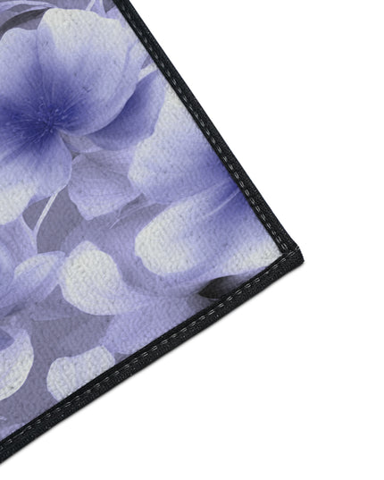 Indigo Blossom Floral Bunch Heavy Duty Floor Mat, 18" x 27"