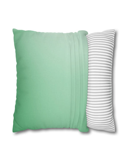 Mint Fade Spun Polyester Square Pillowcase, 14" x 14"
