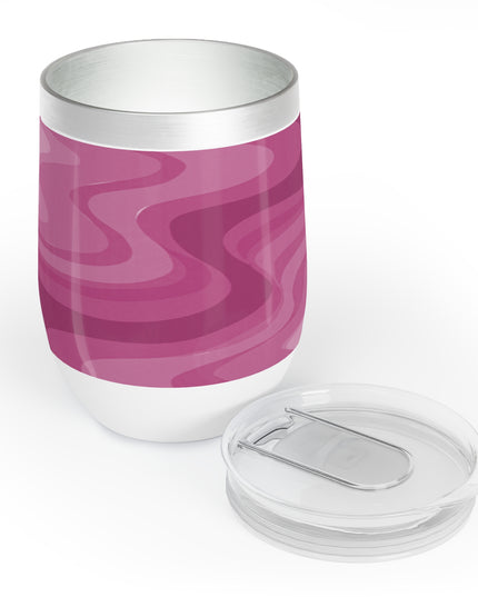Pinky Mauve Wavey 12 oz Chill Wine Tumbler