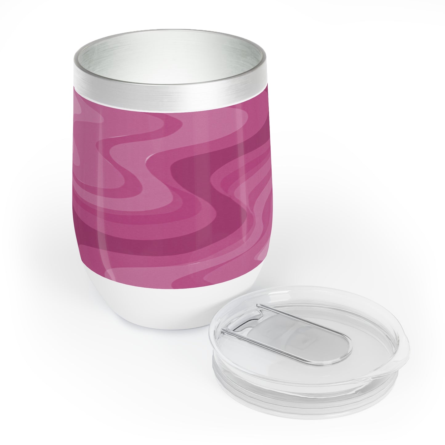 Pinky Mauve Wavey 12 oz Chill Wine Tumbler