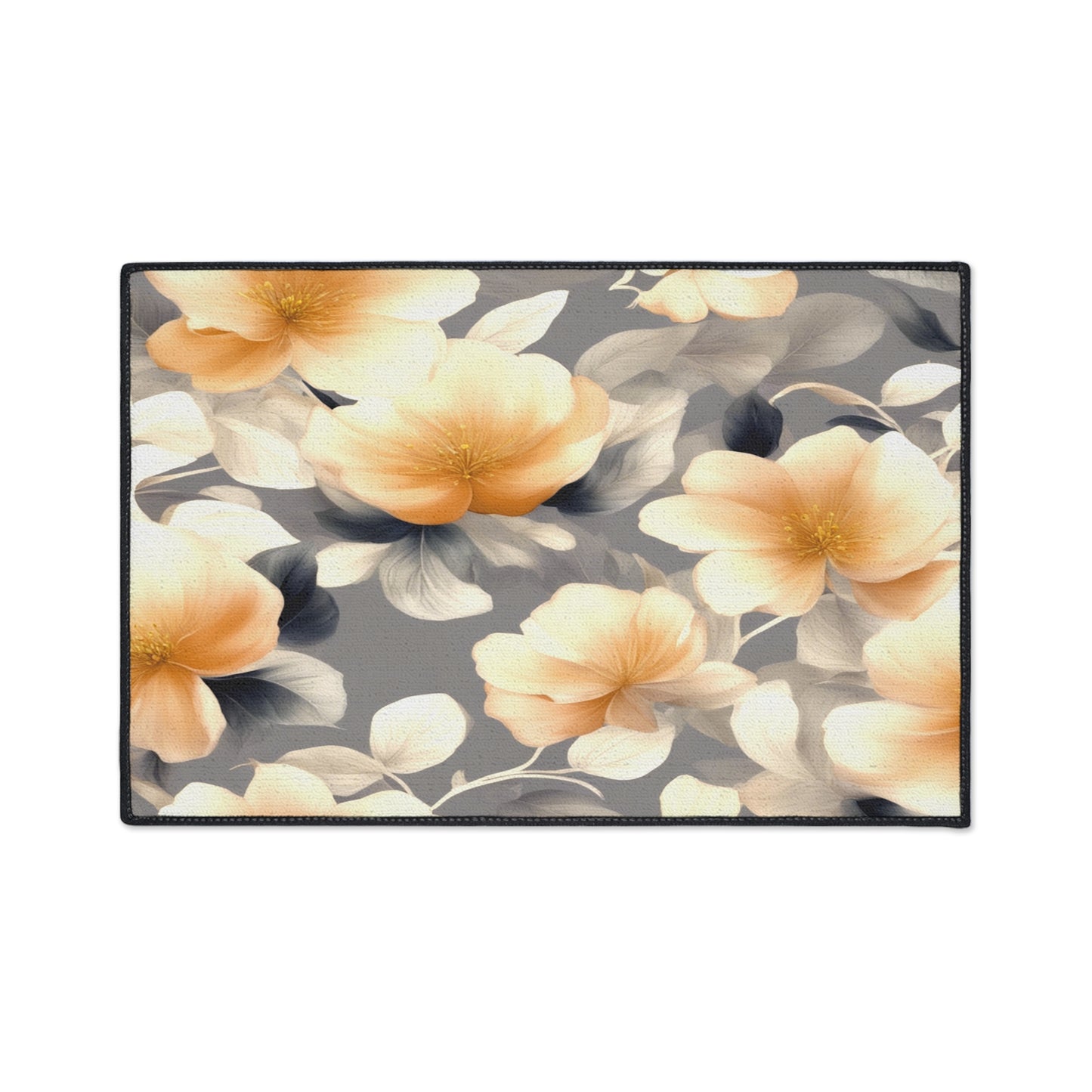 Soft Blossom Floral Bunch Heavy Duty Floor Mat, 18" x 27"