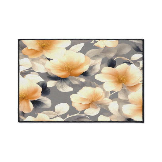 Soft Blossom Floral Bunch Heavy Duty Floor Mat, 18" x 27"