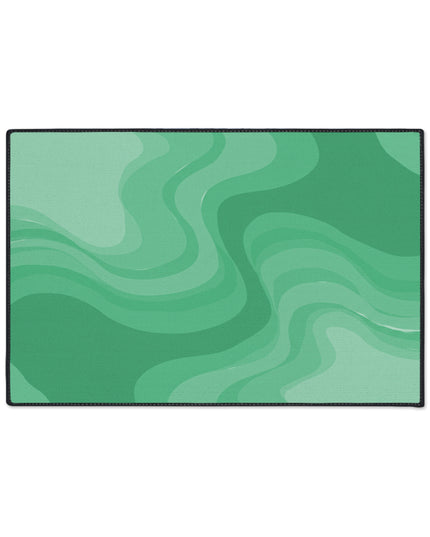 Mint Green Wavey 24" x 36" Heavy Duty Floor Mat