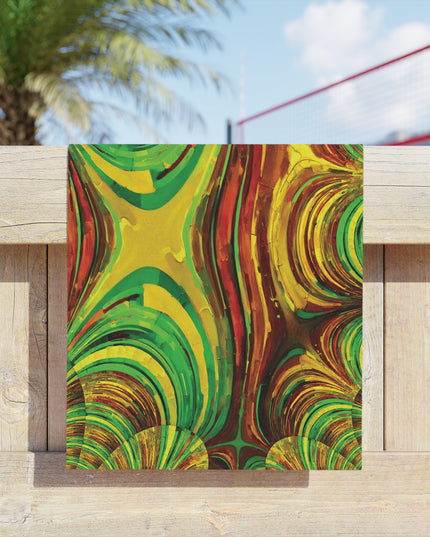 Uzi Spiral Beta Beach Towel, 18" x 27"
