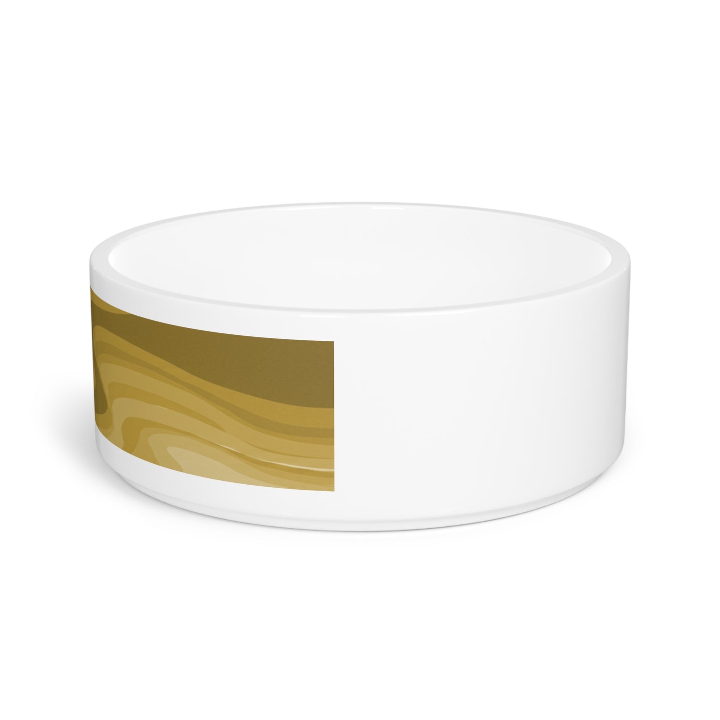 Brown Wavey 16 oz Pet Bowl