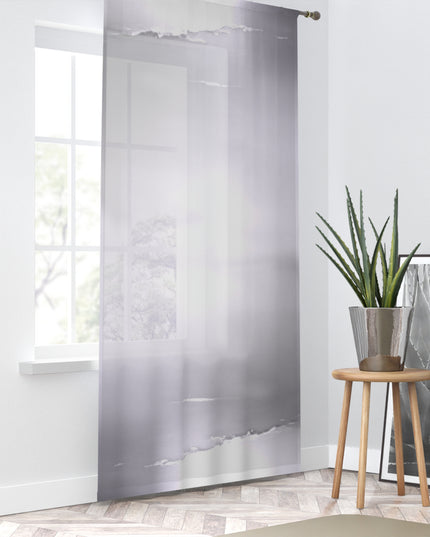 Sephia Sea Dark Fog Window Curtain, 50" x 84", partially transparent