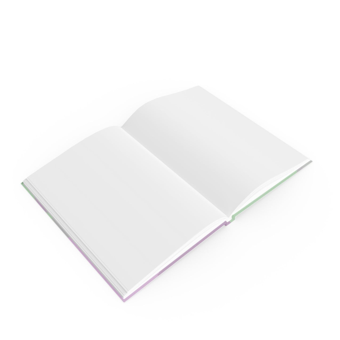Pastel Lavender Purple and Soft Green Patches 5.2" x 7.4" Hard Backed Journal with 128 blank pages