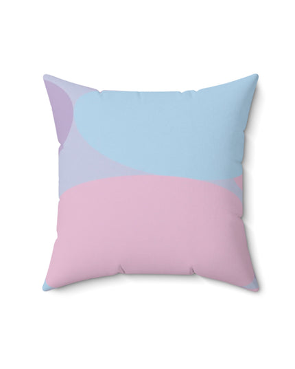 Pastel Purple and Mauve Patches 16" x 16" Faux Suede Square Pillow