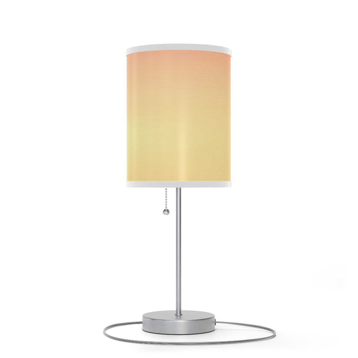 Hot Peach Fade Table Lamp on a White or Silver Stand, US|CA plug