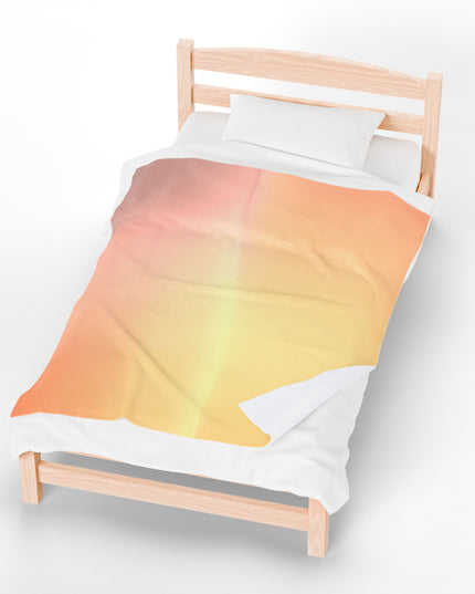 Hot Peach Fade Velveteen Plush Blanket, 50" x 60"