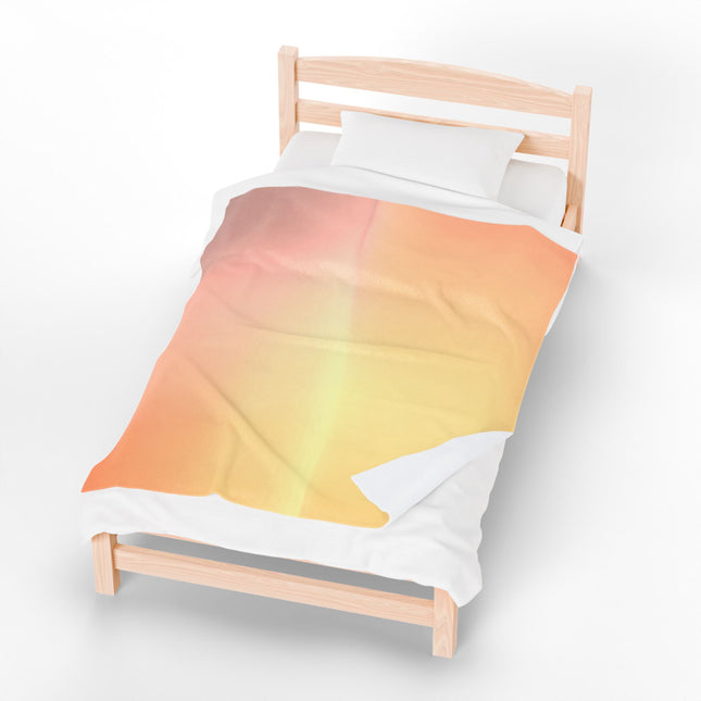 Hot Peach Fade Velveteen Plush Blanket, 50" x 60"
