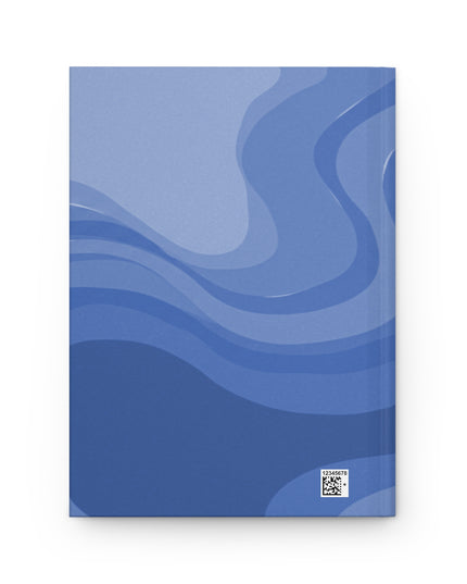 Deep Blue Wavey 5.75" x 8" Hardcover Journal Matte with 150 lined pages