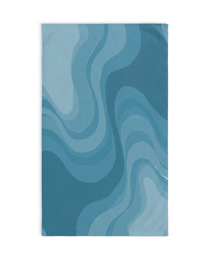 Sky Blue Wavey Hand Towel, 16" x 28"