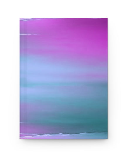 Dark Blue Green Sea Purple Fog 5.75" x 8" Hardcover Journal Matte with 150 lined pages
