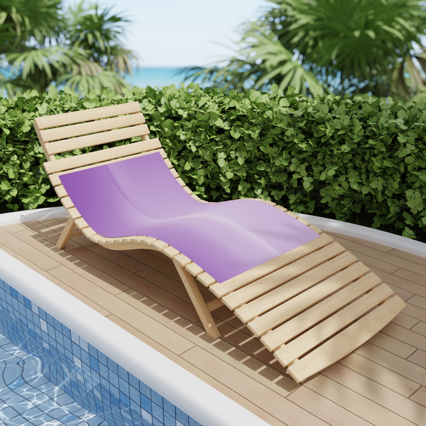 Soft Lavender Fade Beach Towel, 24" x 44"