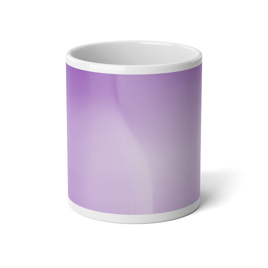 Soft Lavender Fade 20 oz White Glossy Jumbo Mug