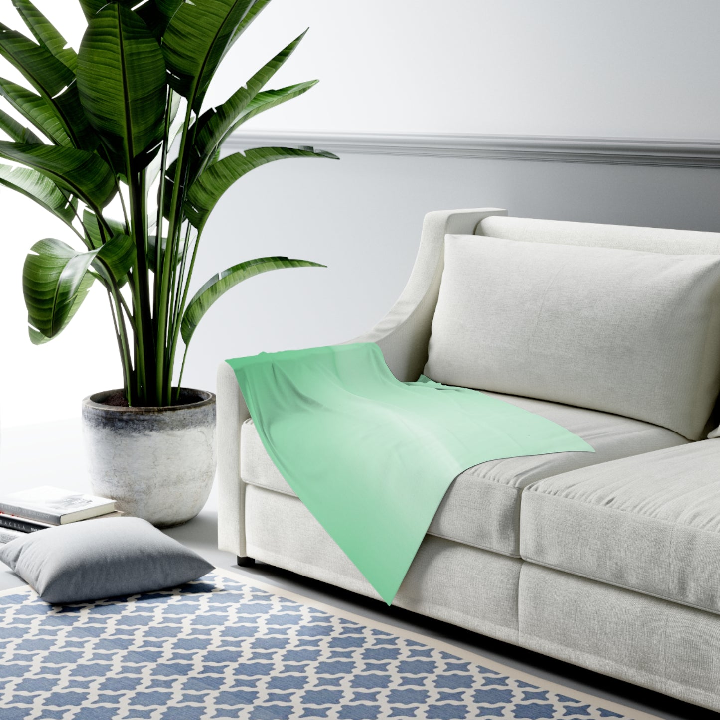 Mint Fade Baby Swaddle 30″×40″ Blanket