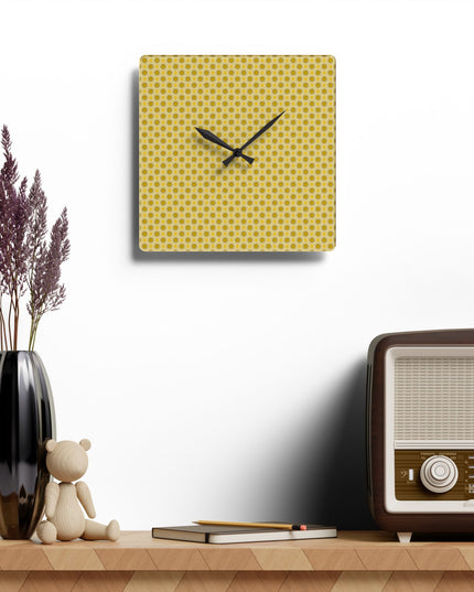 Lemongrass Star-crossed Bodies Acrylic Wall Clock, Round or Square, 10.75" x 10.75"