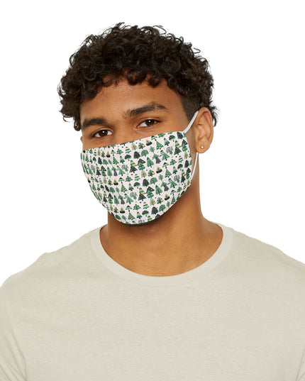 Mini Vintage Green Trees Snug-Fit Polyester Face Mask